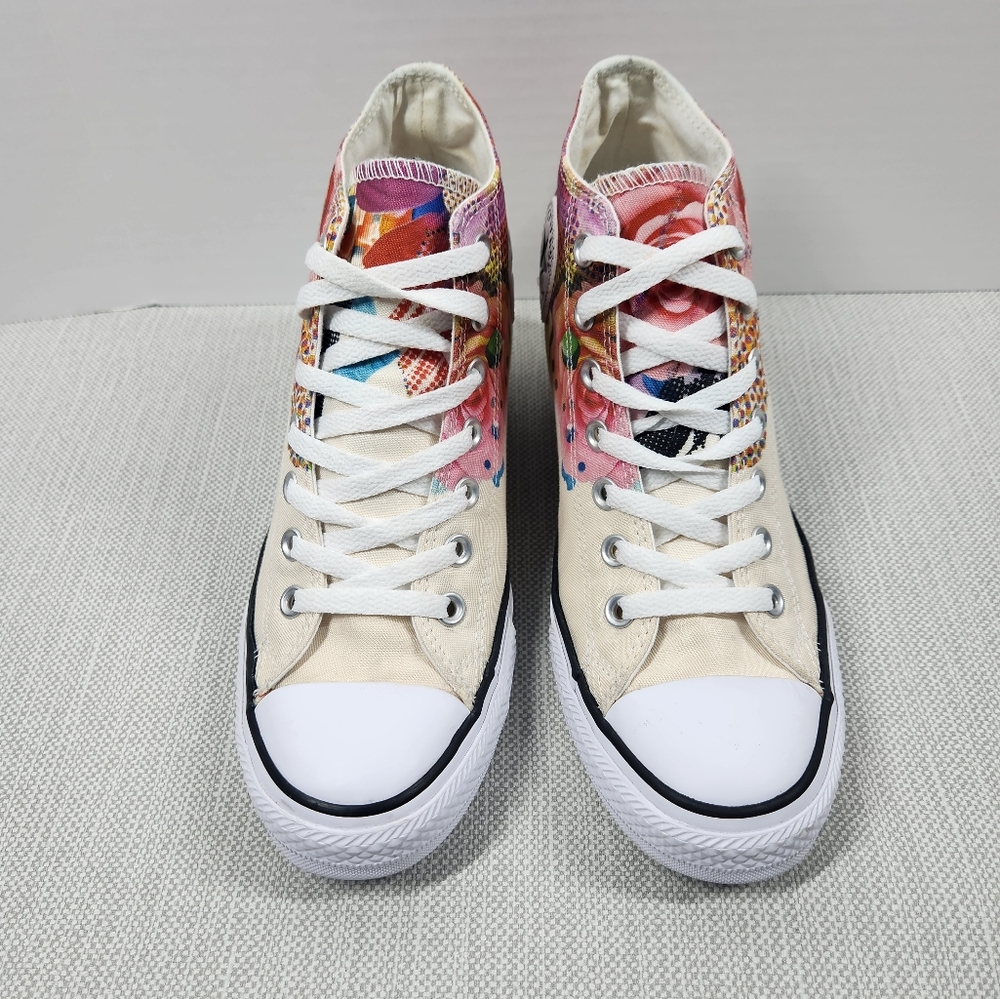 Converse Chuck Taylor All Star Lux Mid Rose sz 9.5 hidden wedge high top sneaker - Picture 3 of 15